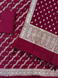 Banarasi semi chiniya silk suit