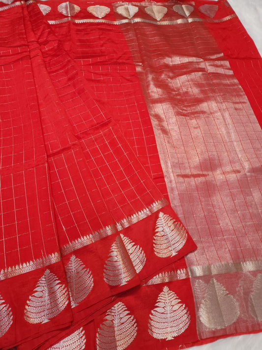 Semi Raw mango banarasi saree