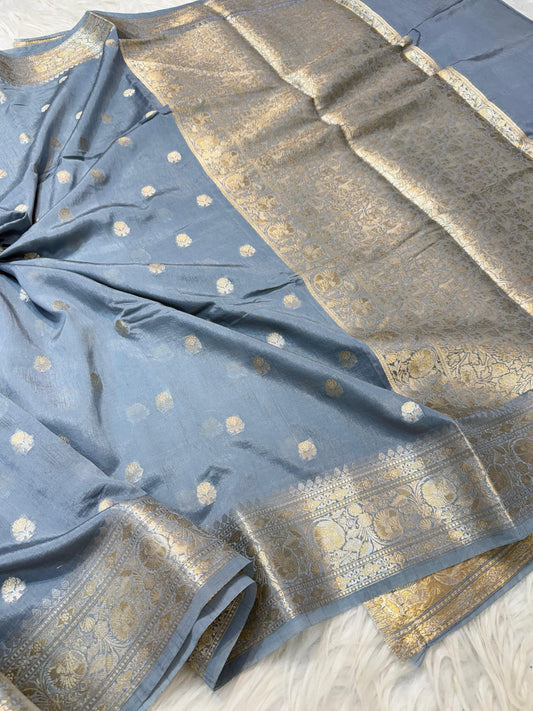 Raw mango Mina  banarasi saree