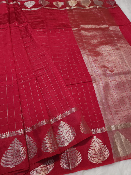 Semi Raw mango banarasi saree