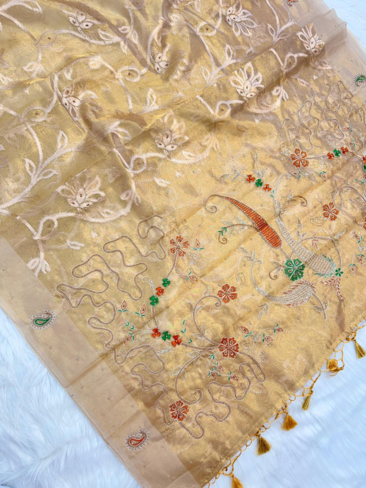 Tissue kota handwork Banarasi silk saree