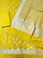 Banarasi semi chiniya silk suit
