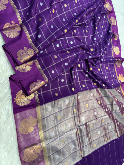 Semi Raw mango banarasi saree