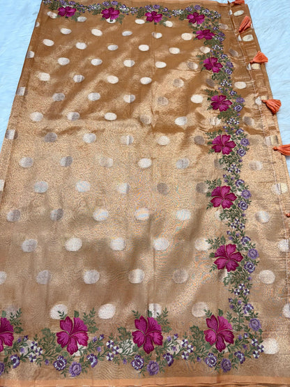 Banarasi Tissue embroidery saree