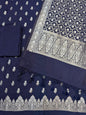 Banarasi semi chiniya silk suit