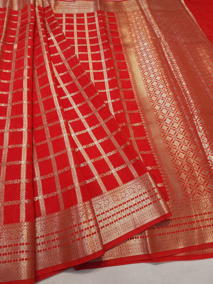 Semi Raw mango banarasi saree