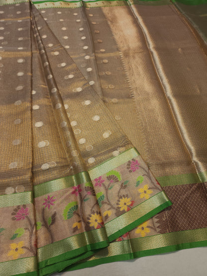 tissue kota paithani border banarasi saree