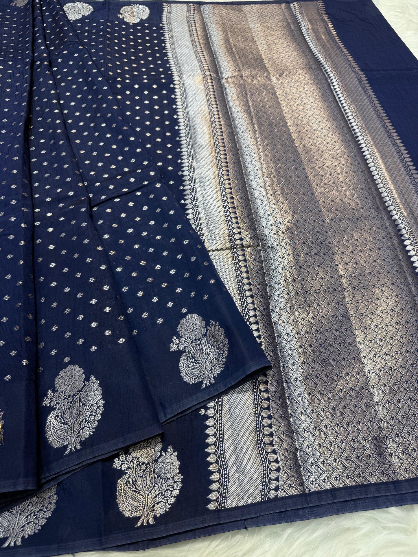 Semi Raw mango banarasi saree