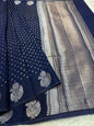 Semi Raw mango banarasi saree