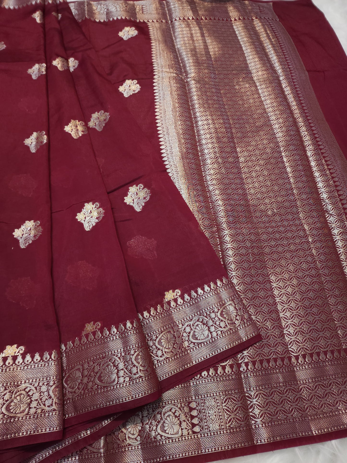 Raw mango banarasi saree