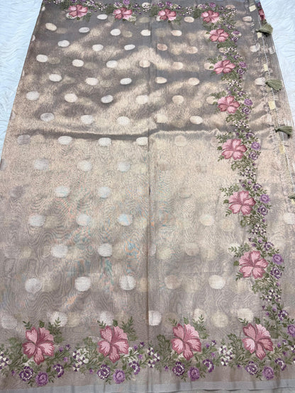 Banarasi Tissue embroidery saree