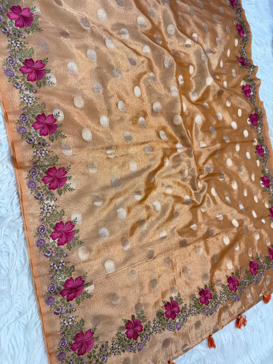 Banarasi Tissue embroidery saree