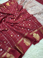 Semi Raw mango banarasi saree