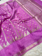 Semi Raw mango soft silk banarasi saree