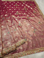 Tissue handwork Banarasi silk saree