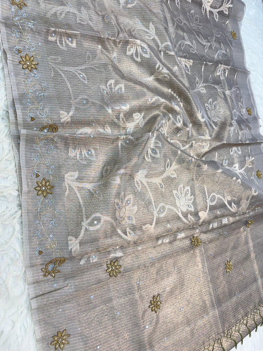 Tissue Kota handwork  Banarasi Sarees