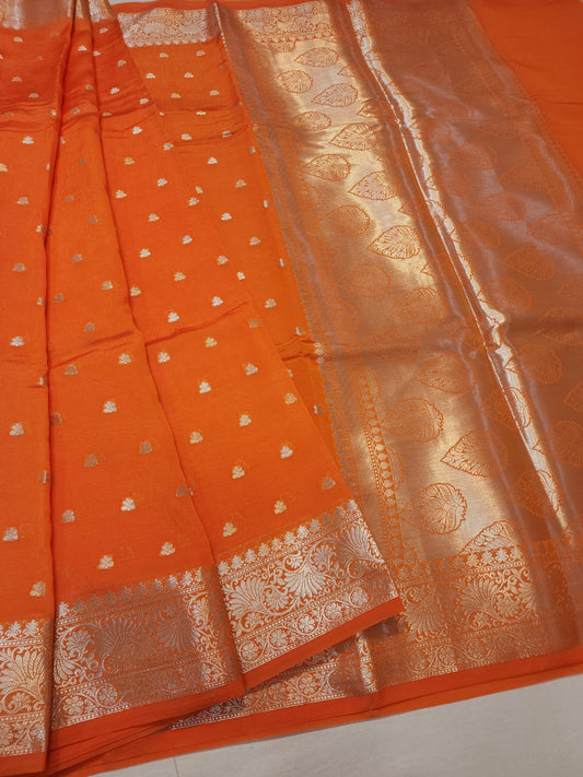 Raw mango banarasi saree