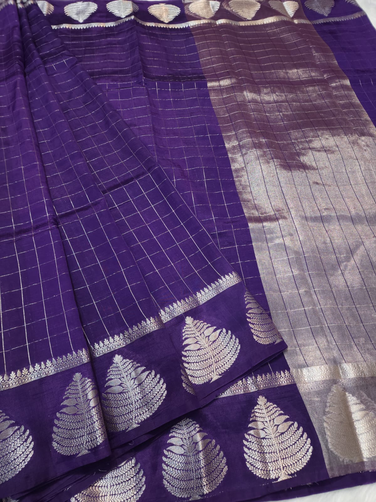 Semi Raw mango banarasi saree