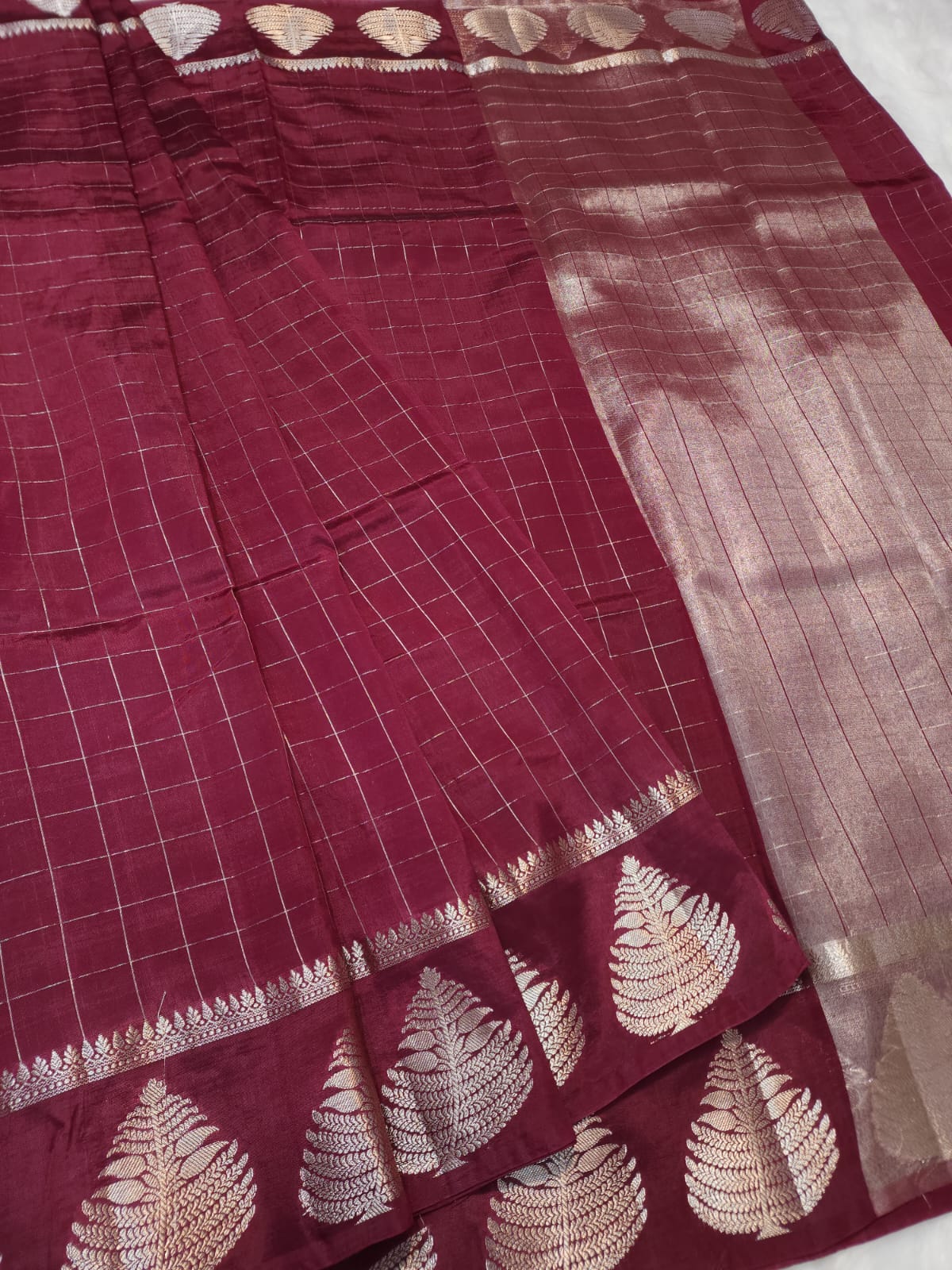 Semi Raw mango banarasi saree