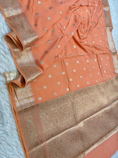 Raw mango Mina  banarasi saree