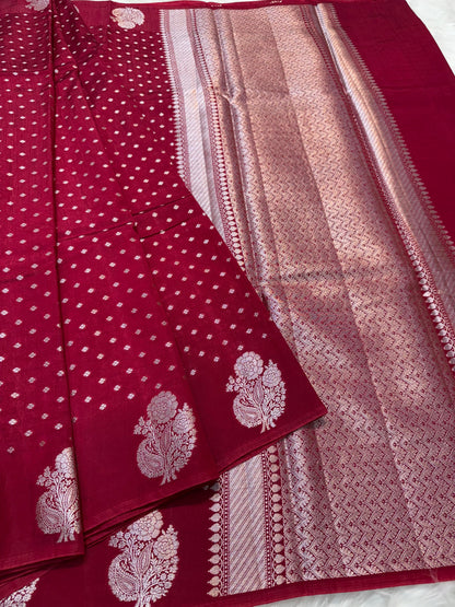 Semi Raw mango banarasi saree