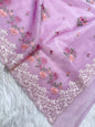 Banarasi kora organza embroidery saree