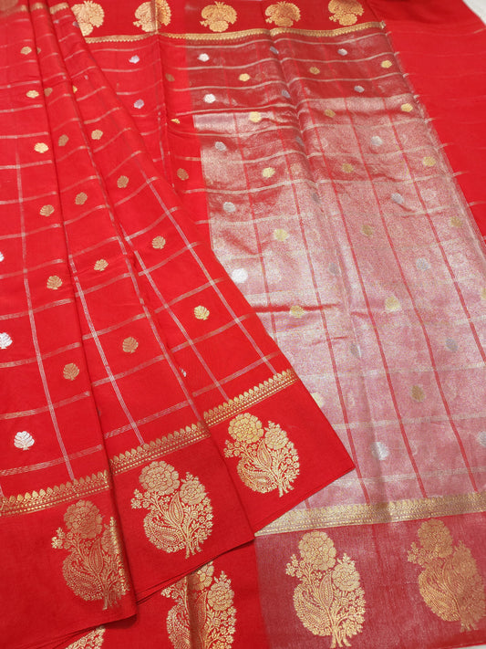 Semi Raw mango banarasi saree