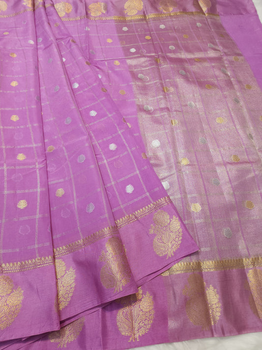 Semi Raw mango banarasi saree